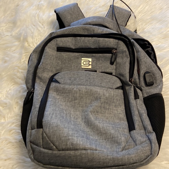 Bruno Cavalli Backpack large color gray and black long 19”wide 16” - Picture 14 of 16